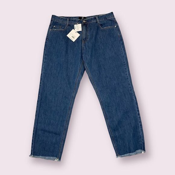 NWT Missguided Wrath Mid Rise Clean Cut Hem Jeans - Picture 1 of 6